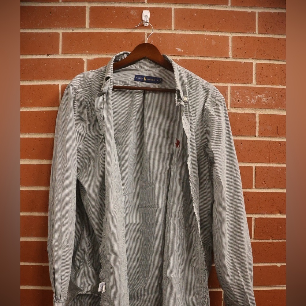 Ralph Lauren Men’s Striped Button-Down Shirt Size Large